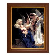 10 1/2" x 12 1/2" Walnut Finish Beveled Frame with 8" x 10" Bouguereau: Heavenly Melody Textured Art