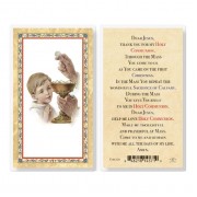 25pk - Communion Boy - Popular Prayer Hot Gold Stamped Lam Inc Of 25