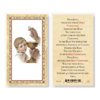 25pk - Communion Boy - Popular Prayer Hot Gold Stamped Lam Inc Of 25
