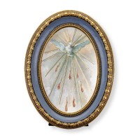 5 1/2" x 7 1/2" Oval Gold-Leaf Frame with a Holy Spirit Print