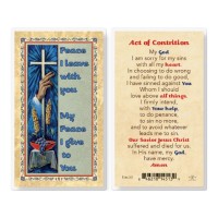 25pk - Act Of Contrition Gold Stamped Laminated Holy Card  Pk 25