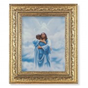 12 1/2" x 14 1/2" Ornate Gold Leaf Antique Frame with 8" x 10" Welcome Home/Reunion Print