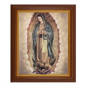 10 1/2" x 12 1/2" Walnut Finish Beveled Frame with 8" x 10" Our Lady of Guadalupe Textured Art 10 1/2" x 12 1/2" Walnut Finish Beveled Frame with 8" x 10" Our Lady of Guadalupe Textured Art
