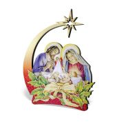 2 3/4" Holy Family with Star of Bethlehem Hanging Christmas Tree Ornament - Set of 5 (Enter Qty 5 for ONE set)