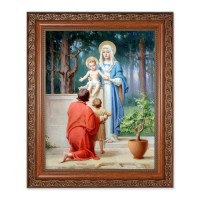 10" x 12" Ornate Wood Frame with an 8" x 10" The Holy Family with St. John Baptist Print