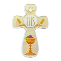 6" Communion Chalice and Holy Spirit Resin Cross