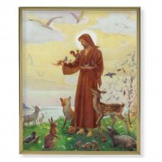 11" x 14" Gold Plaque Frame with a Saint Francis Print