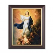 10" x 12" Walnut Frame with Gold Inside Lip and a 8" x 10" Murillo: Immaculate Conception Print
