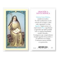 25pk - Oraicion A Santa Monica Laminated Holy Card Pk 25