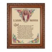 10" x 12" Ornate Wood Frame with an 8" x 10" House Blessing Print