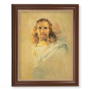 13 1/2" x 16 9/16" Walnut Finished Frame with 11" x 14" Our Lord Textured Art