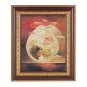 11 1/2" x 13 1/2" Cherry Frame with Gold Trim with an 8" x 10" Segura: Trinity Print