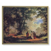 11" x 14" Gold Plaque Frame with a Zund: Way to Emmaus Print