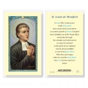 25pk - Saint Louis De Montfort Laminated Holy Card  Pk 25