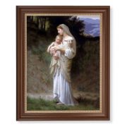 13 1/2" x 16 9/16" Walnut Finished Frame with 11" x 14" Bouguereau: Divine Innocence Textured Art