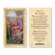 St. Luke with Prayer Laminated Holy Card. Inc. of 25