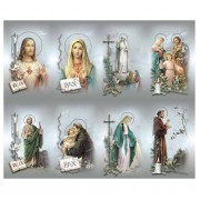 Assorted Subjects Eight-Up Micro Perforated Bulk Prayer-Cards  - 125 sheets (1000 total cards)