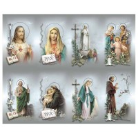 Assorted Subjects Eight-Up Micro Perforated Bulk Prayer-Cards  - 125 sheets (1000 total cards)
