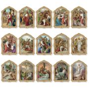 Stations Of The Cross Plaque Set (16 Pc. Total) 7 X 9.5 Cm