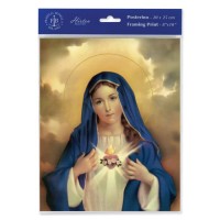 3pk - 8" x 10" Immaculate Heart of Mary Print  (sold in inc. of 3)
