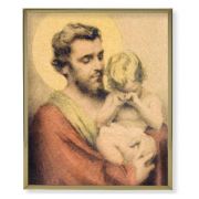 8" x 10" Gold Plaque Frame with a Chambers: St. Joseph with Crying Jesus Print