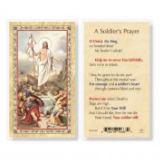 25pk - Soldier"s Prayer  Gold Stamped Laminated Holy Card  Pk 25