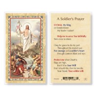 25pk - Soldier"s Prayer  Gold Stamped Laminated Holy Card  Pk 25