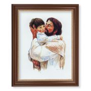 13 1/2" x 16 9/16" Walnut Finished Frame with 11" x 14" Hook: Love Textured Art
