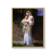 11" x 14" Gold Plaque Frame with a Bouguereau: Divine Innocence Print