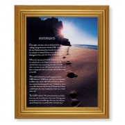 10" x 12" Gold Leaf Finish Beveled Frame with 8" x 10" Footprints Textured Art