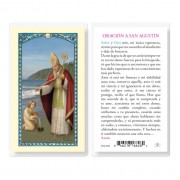 25pk - Oraicion A San Agustin Laminated Holy Card Pk 25