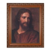 10" x 12" Ornate Wood Frame with an 8" x 10" Hoffman: Head of Christ Print