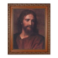 10" x 12" Ornate Wood Frame with an 8" x 10" Hoffman: Head of Christ Print