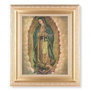 10 1/4" x 12 1/4" Satin Gold Frame with an 8" x 10" Our Lady of Guadalupe Print