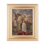 10 1/4" x 12 1/4" Satin Gold Frame with an 8" x 10" St. Joseph "Terror of Demons" Satin Gold Framed Art Print