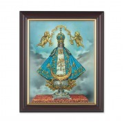 10" x 12" Walnut Frame with Gold Inside Lip and a 8" x 10" Virgen de San Juan Print