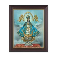 10" x 12" Walnut Frame with Gold Inside Lip and a 8" x 10" Virgen de San Juan Print