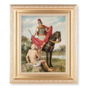 10 1/4" x 12 1/4" Satin Gold Frame with an 8" x 10" St. Martin of Tours Print