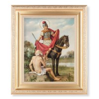 10 1/4" x 12 1/4" Satin Gold Frame with an 8" x 10" St. Martin of Tours Print