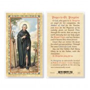 25pk - Prayer To Saint Peregrine Holy Gold Stamped Laminated Holy Card  Pk 25