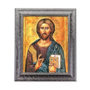 10 1/2" x 12 1/2" Grey Oak Finish Frame with an 8" x 10" Christ The All Knowing Print