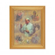 10" x 12" Gold Leaf Finish Beveled Frame with 8" x 10" St. John Paul II Textured Art