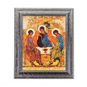 10 1/2" x 12 1/2" Grey Oak Finish Frame with an 8" x 10" The Holy Trinity Print 10 1/2" x 12 1/2" Grey Oak Finish Frame with an 8" x 10" The Holy Trinity Print