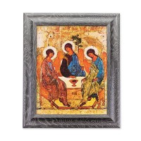 10 1/2" x 12 1/2" Grey Oak Finish Frame with an 8" x 10" The Holy Trinity Print