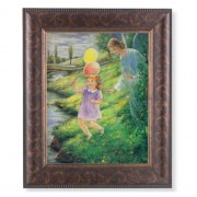 11 1/4" x 13 1/4" Art Deco Frame with an 8" x 10" Guardian Angel with Girl Print