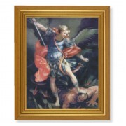10" x 12" Gold Leaf Finish Beveled Frame with 8" x 10" Reni: St. Michael Textured Art