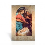 10pk - Holy Family with Manger Christmas Greeting Cards    Sold in inc of 10