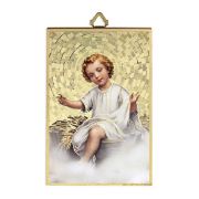 4" x 6" Gold Foil Baby Jesus Mosaic Plaque