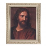 10" x 12" Ornate Silver Frame with a Hoffmann: Christ at 33 Print