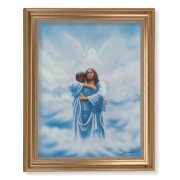 13 1/2" x 16 9/16" Gold Leaf Antique Finished Frame with 11" x 14" Welcome Home - Reunion Textured Art